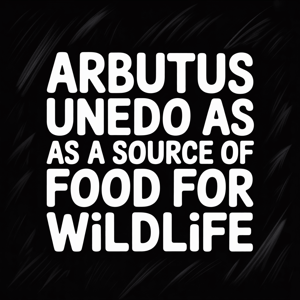 Arbutus Unedo as a source of food for wildlife in natural habitat.