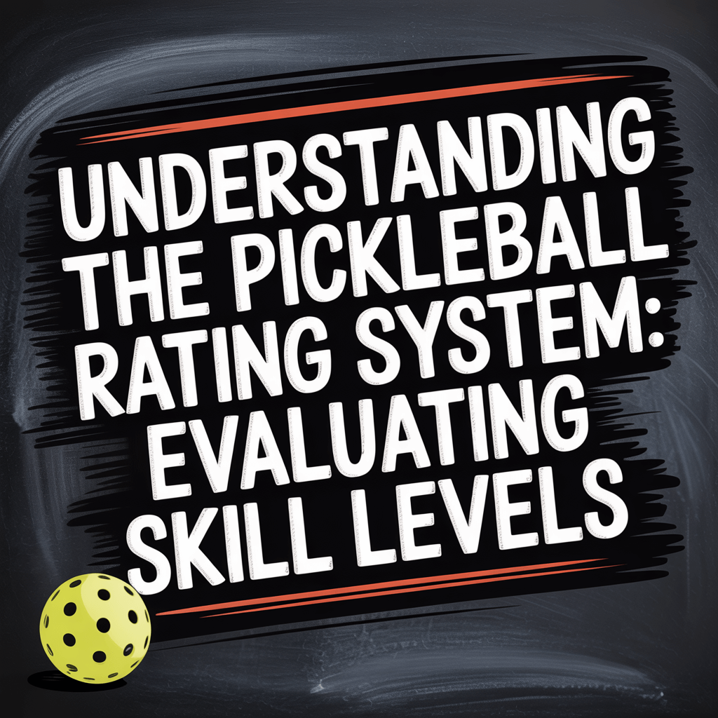Understanding the pickleball rating system and evaluating player skill levels visually represented.
