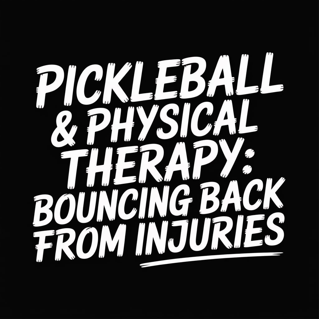 Pickleball and physical therapy graphic emphasizing recovery from injuries