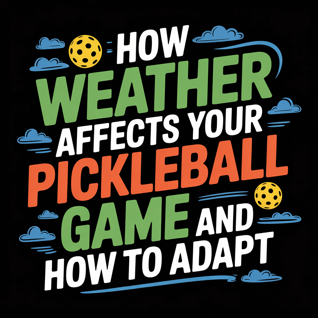 Text illustration on how weather impacts pickleball performance and adaptation strategies.