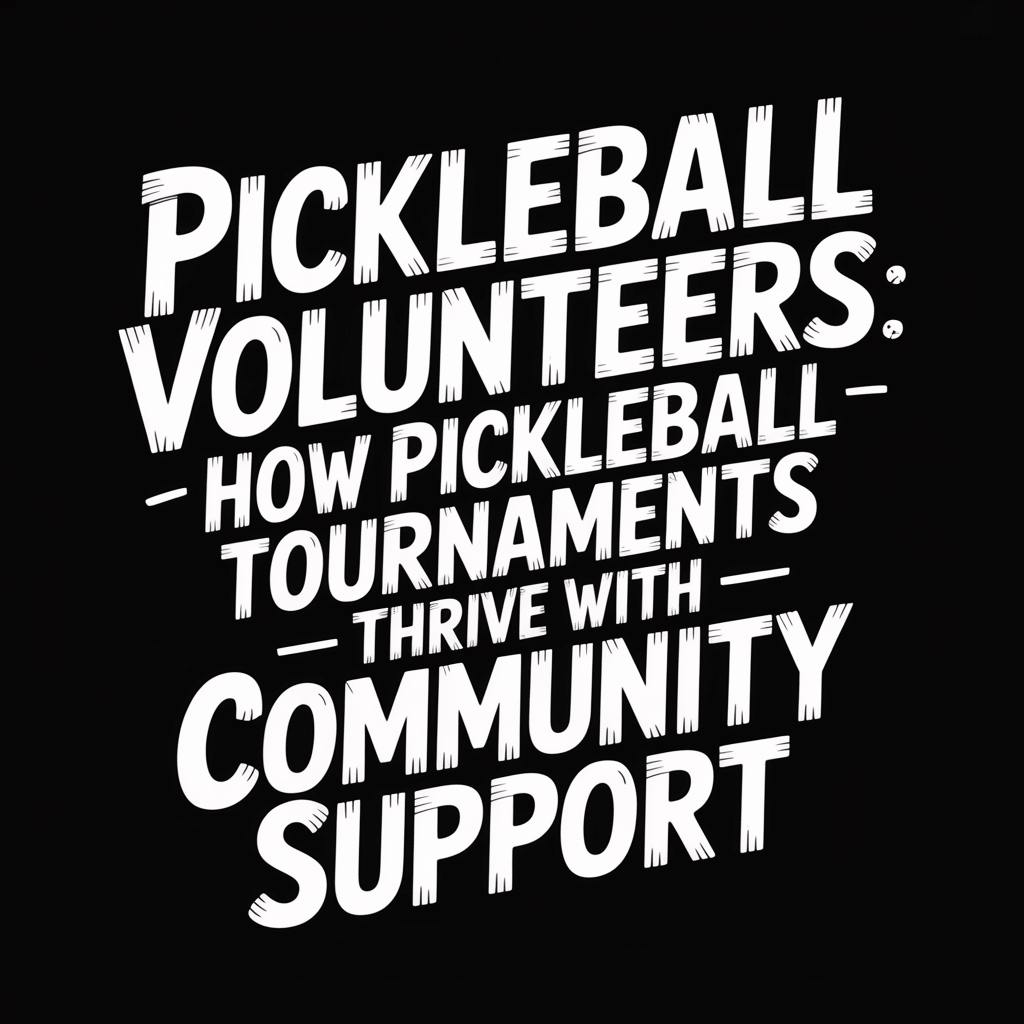 Pickleball Volunteers supporting tournaments with community engagement and teamwork for a thriving pickleball experience.