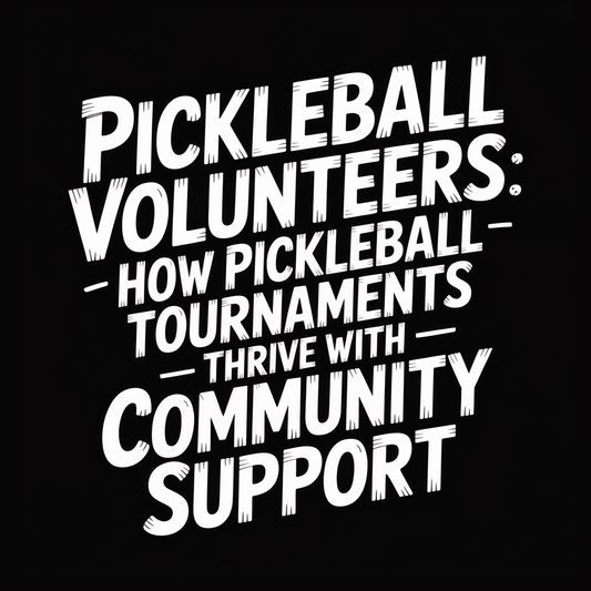 Pickleball Volunteers supporting tournaments with community engagement and teamwork for a thriving pickleball experience.