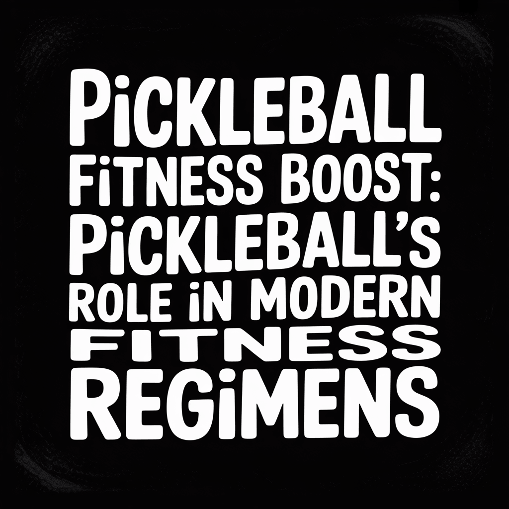 Pickleball Fitness Boost: The role of pickleball in modern fitness regimens, highlighting its impact and benefits.