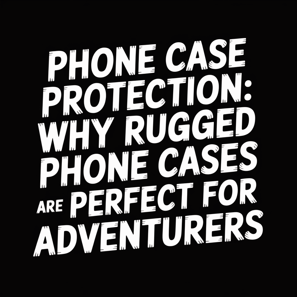 Phone Case Protection: Why Rugged Phone Cases Are Perfect for Adventurers in a stylish typographic design.