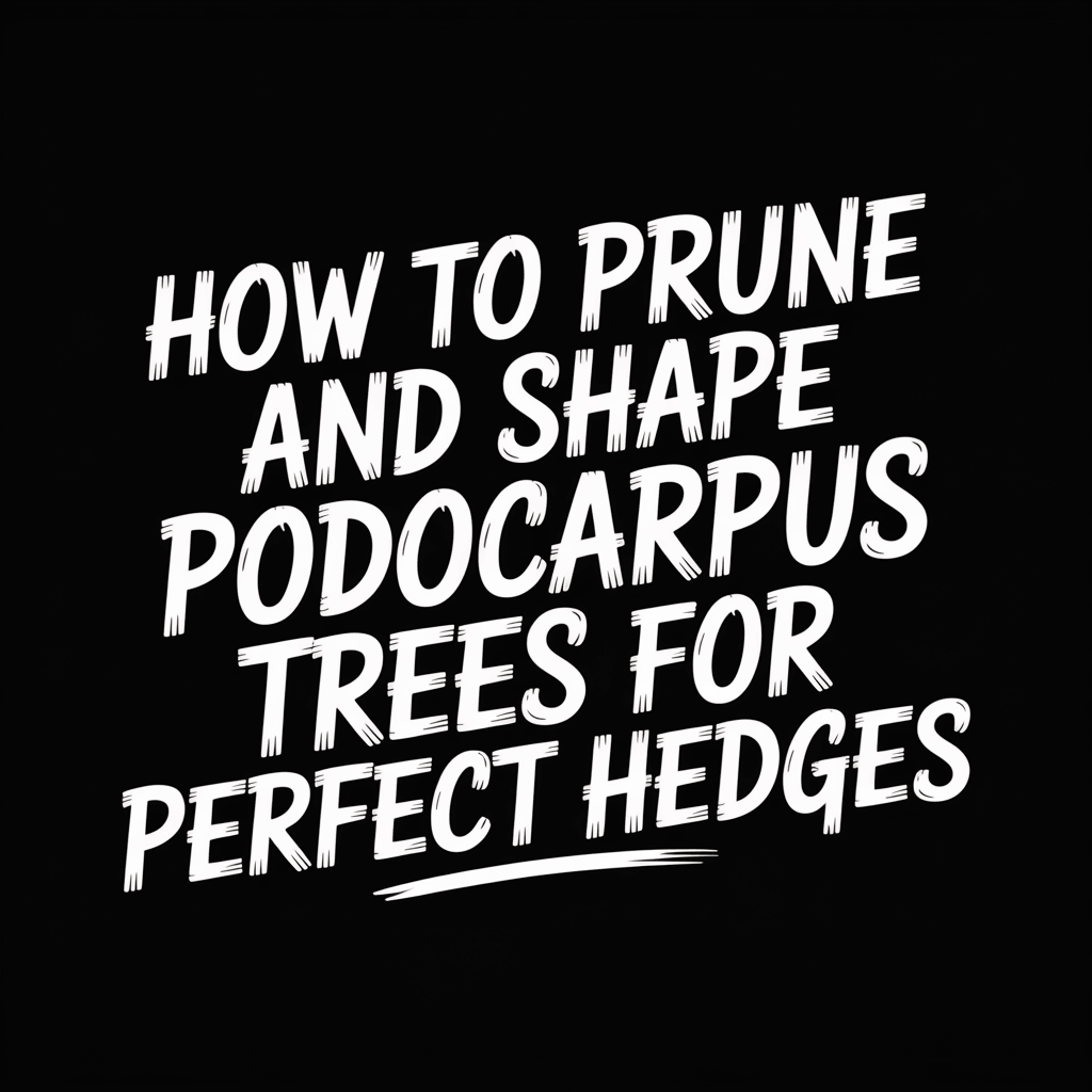 Text showing how to prune and shape Podocarpus trees for perfect hedges.
