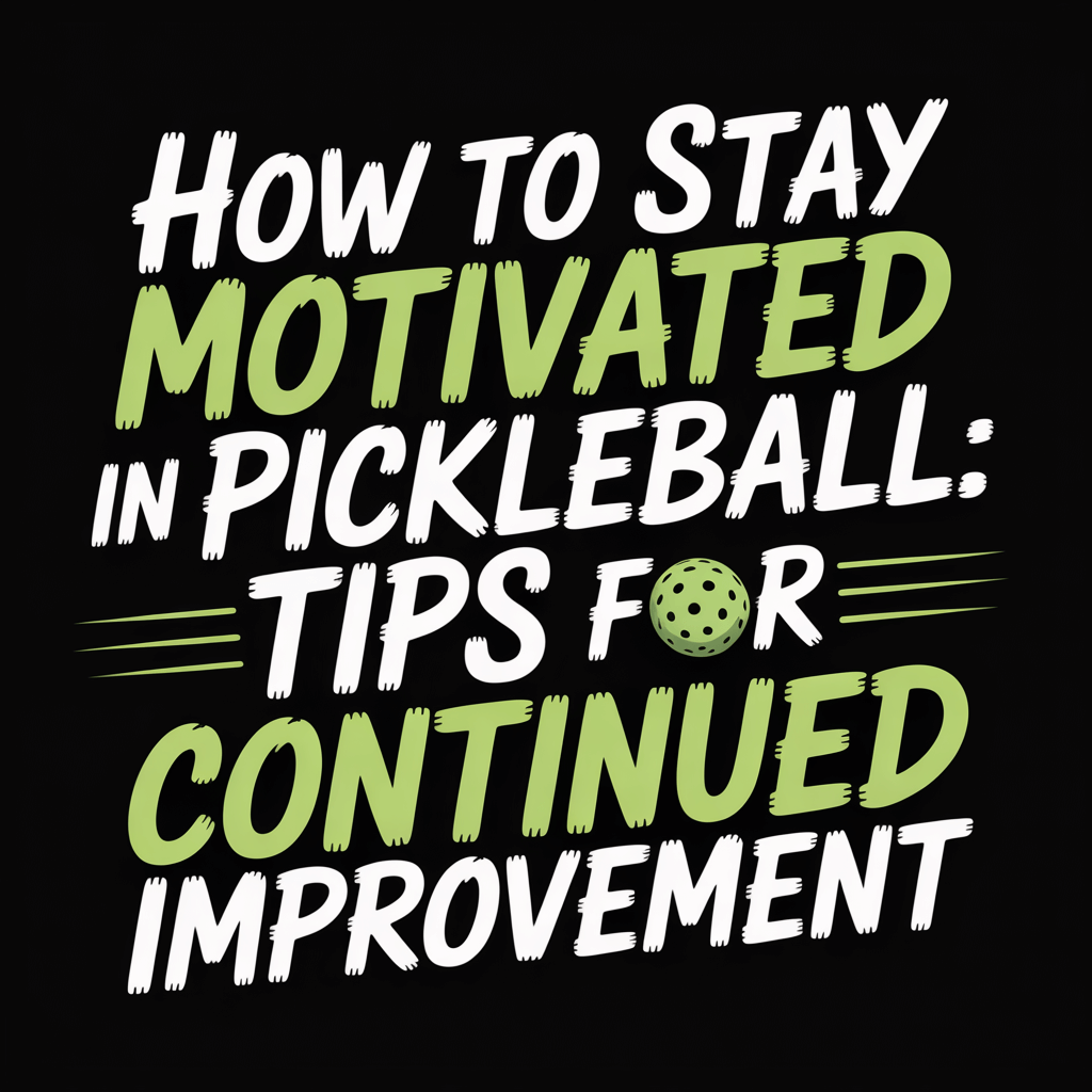 Text graphic: How to Stay Motivated in Pickleball with tips for continued improvement.