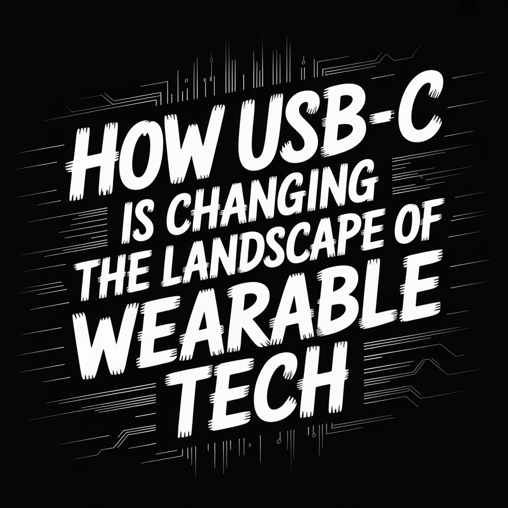 Text graphic: How USB-C is changing the landscape of wearable tech on a dark background.