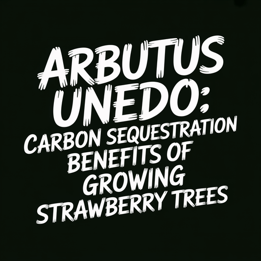 Arbutus Unedo: Carbon Sequestration Benefits of Growing Strawberry Trees text graphic.