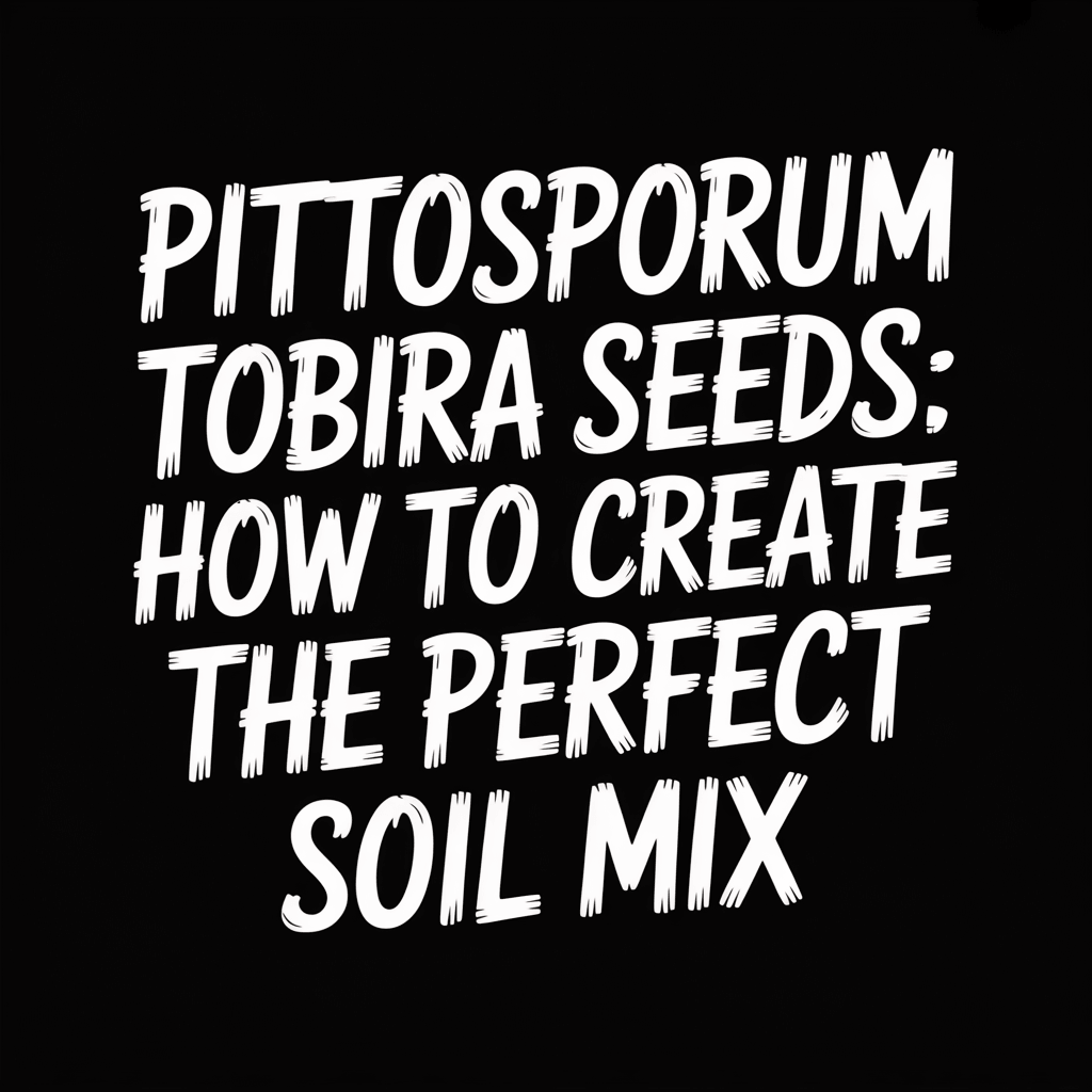 Pittosporum Tobira Seeds: How to Create the Perfect Soil Mix in bold text on a black background.
