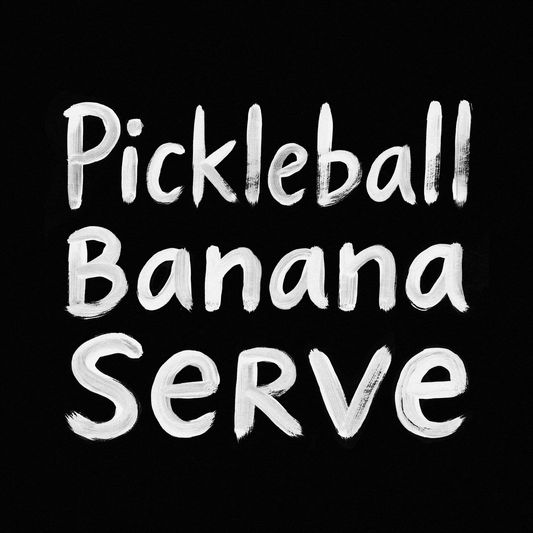 Pickleball Banana Serve techniques on black background