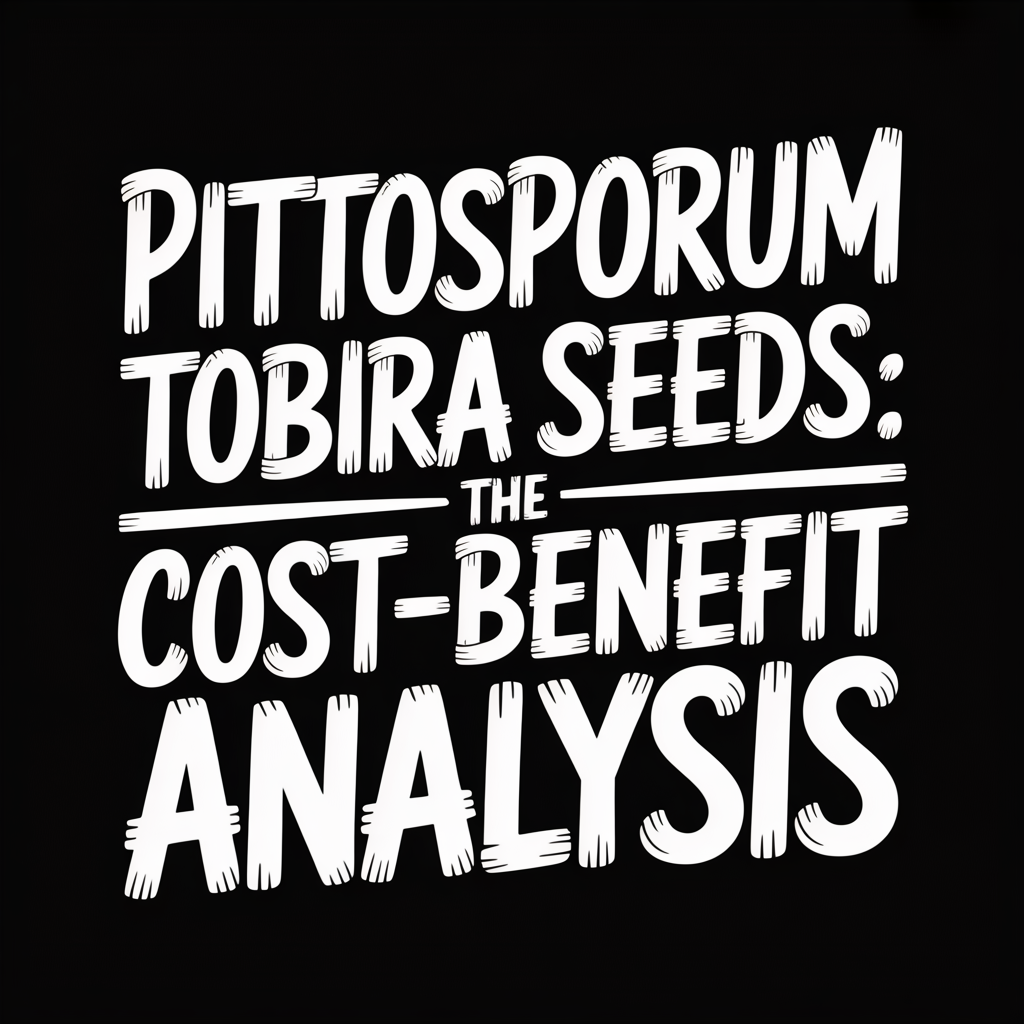 Pittosporum Tobira Seeds: The Cost-Benefit Analysis title graphic on a black background.