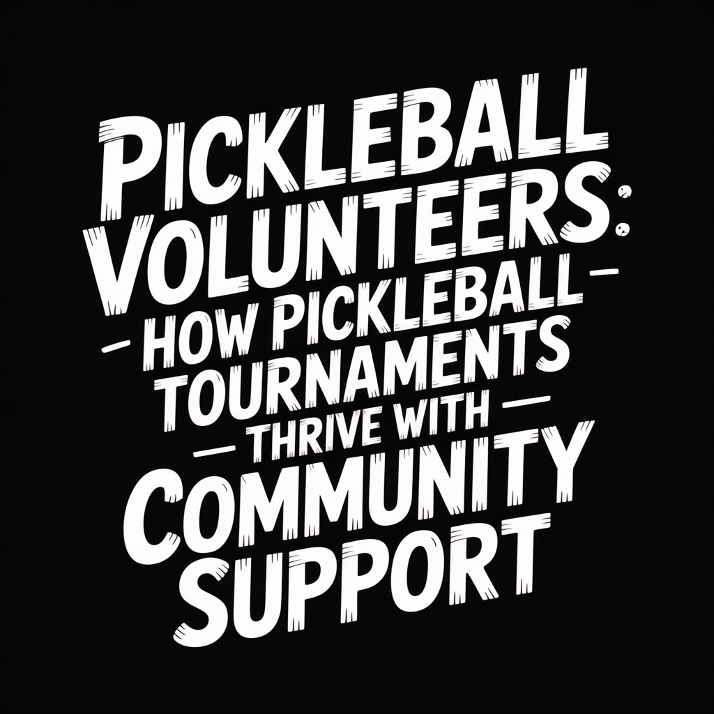 Pickleball Volunteers supporting tournaments with community engagement and teamwork for a thriving pickleball experience.