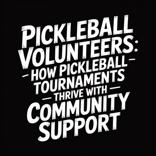 Pickleball Volunteers supporting tournaments with community engagement and teamwork for a thriving pickleball experience.