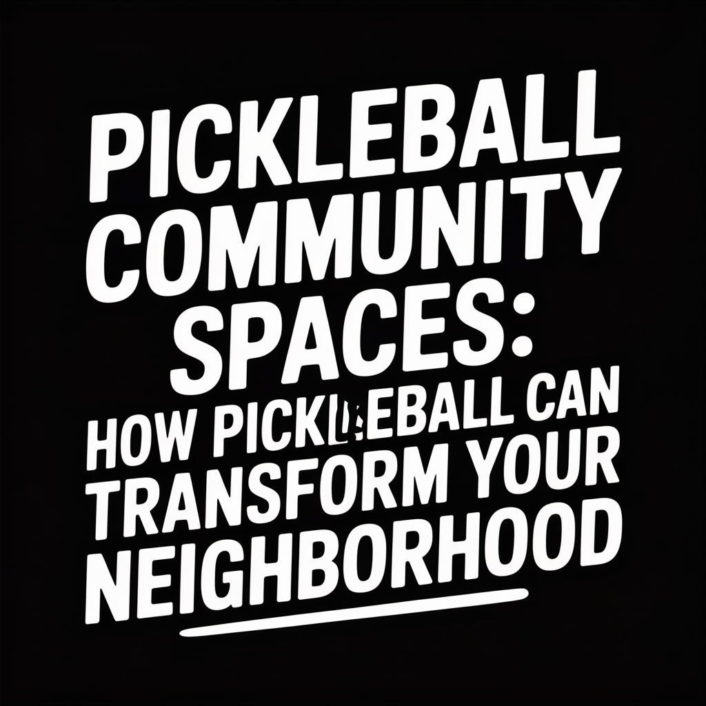 Pickleball community spaces showcasing how Pickleball can transform your neighborhood and foster community engagement.