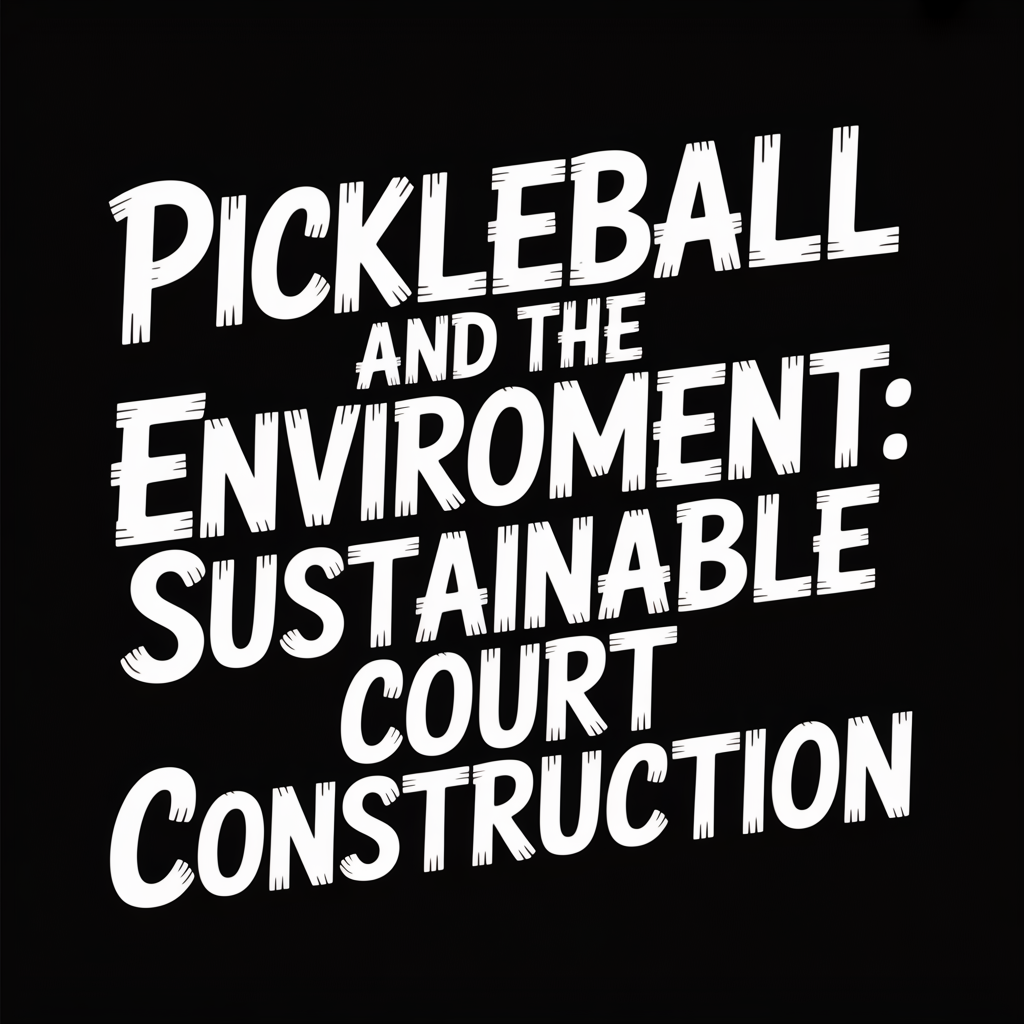 Pickleball and the Environment: Sustainable Court Construction