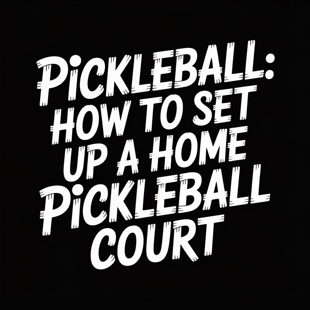 Pickleball: How to Set Up a Home Pickleball Court graphic featuring text on a black background