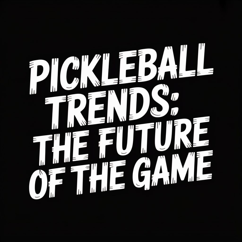 Text graphic featuring 'Pickleball Trends: The Future of the Game' in bold white letters.