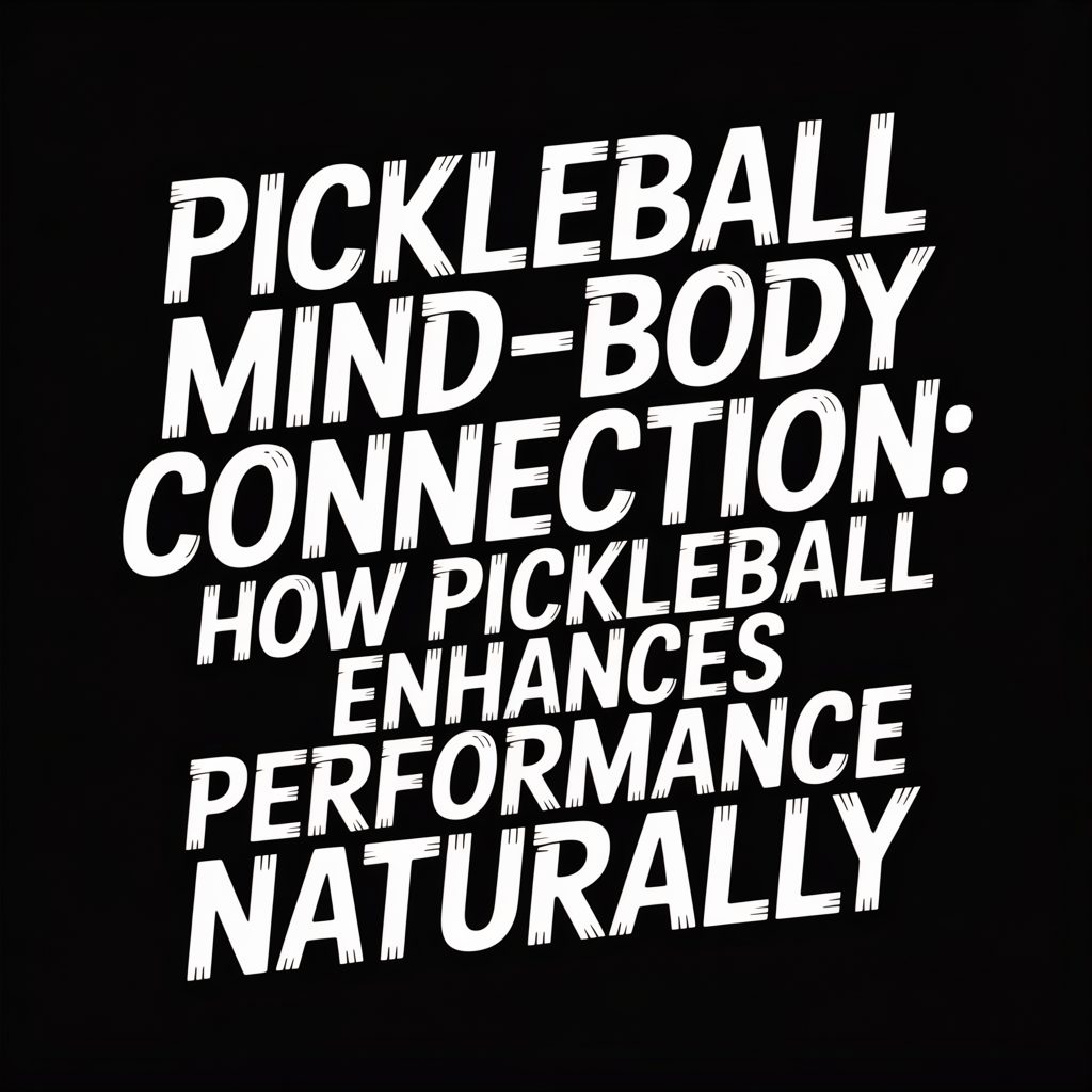 Text graphic on Pickleball and mind-body connection enhancing performance naturally.