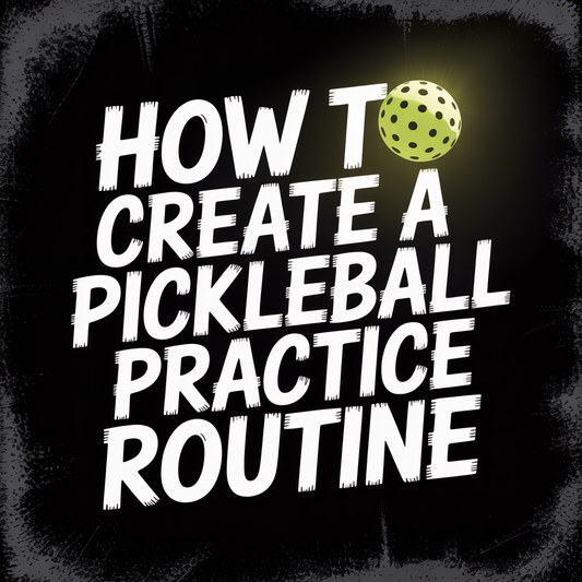 How to create a pickleball practice routine with a graphic featuring a pickleball.