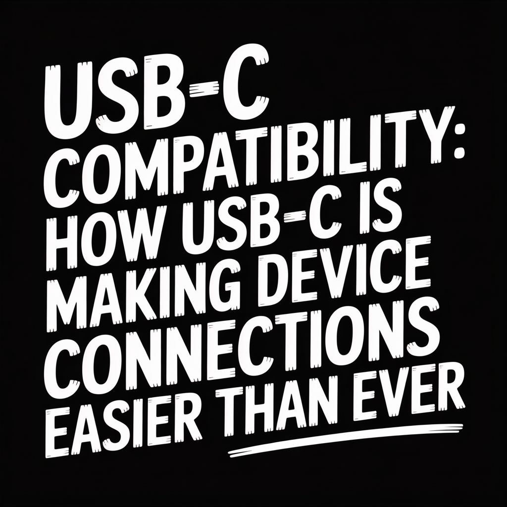 USB-C Compatibility: How USB-C is making device connections easier than ever.