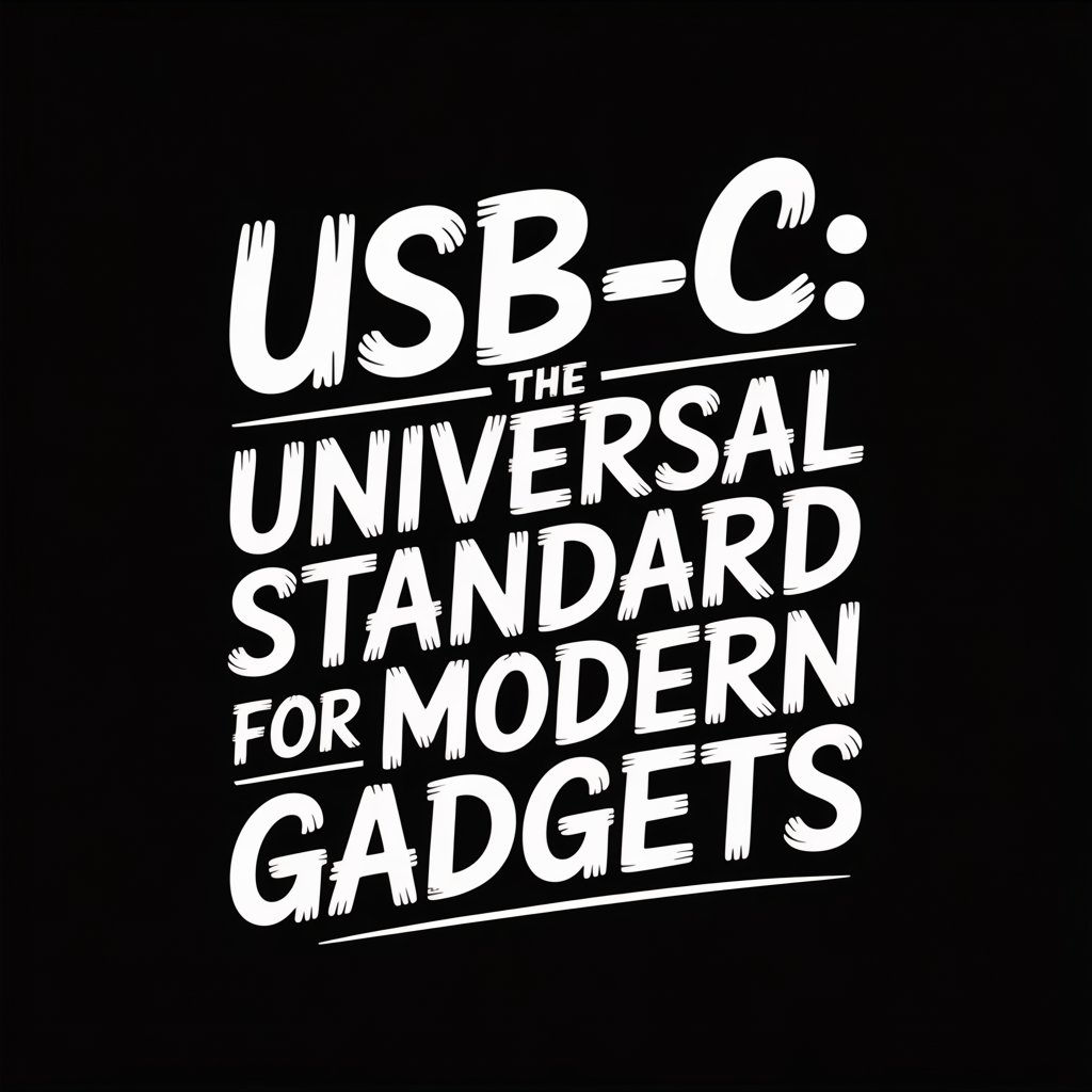 USB-C: The Universal Standard for Modern Gadgets headline graphic on black background.