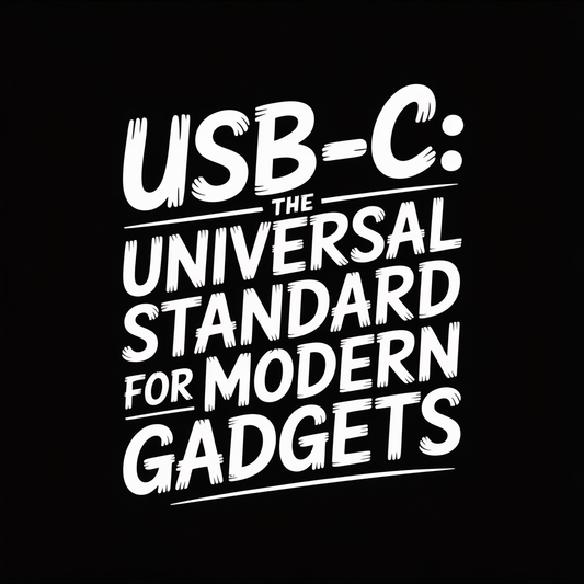 USB-C: The Universal Standard for Modern Gadgets headline graphic on black background.