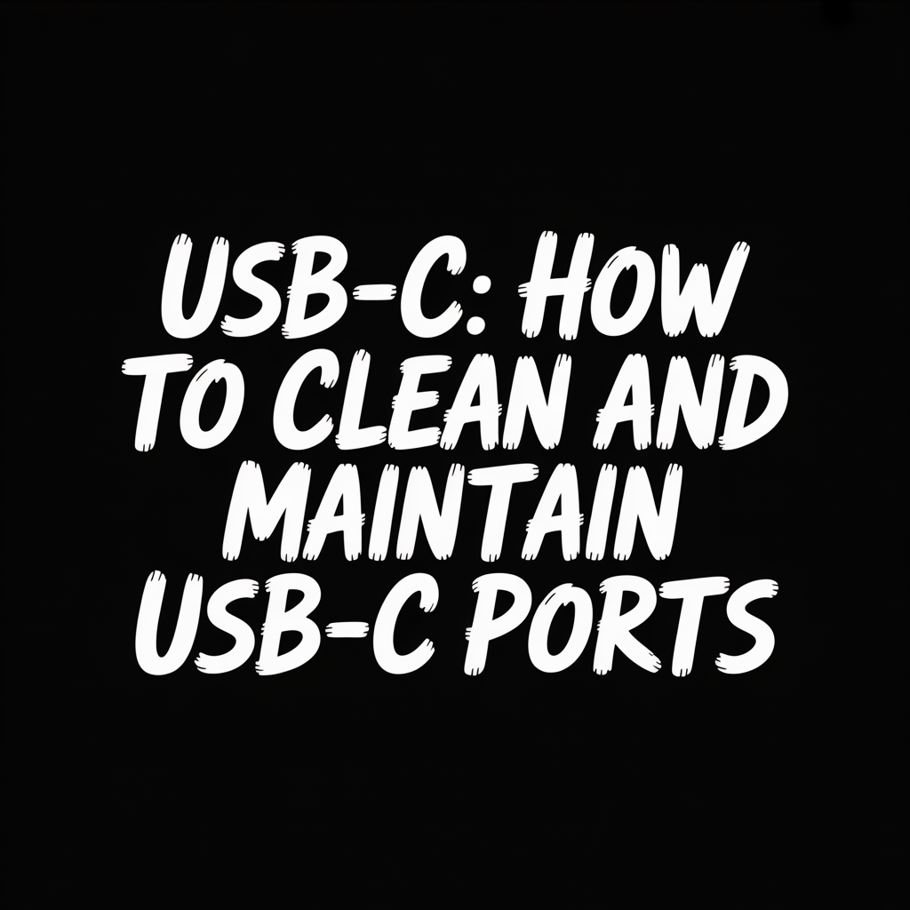 USB-C: How to Clean and Maintain USB-C Ports with tips for effective maintenance and care.