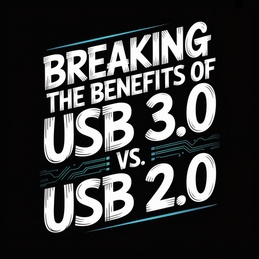 Image illustrating the article 'Breaking Down the Benefits of USB 3.0 vs. USB 2.0' featuring USB-C.