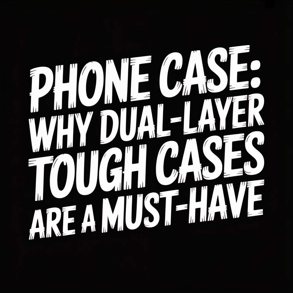 Phone Case: Why Dual-Layer Tough Cases Are a Must-Have text design on a black background.