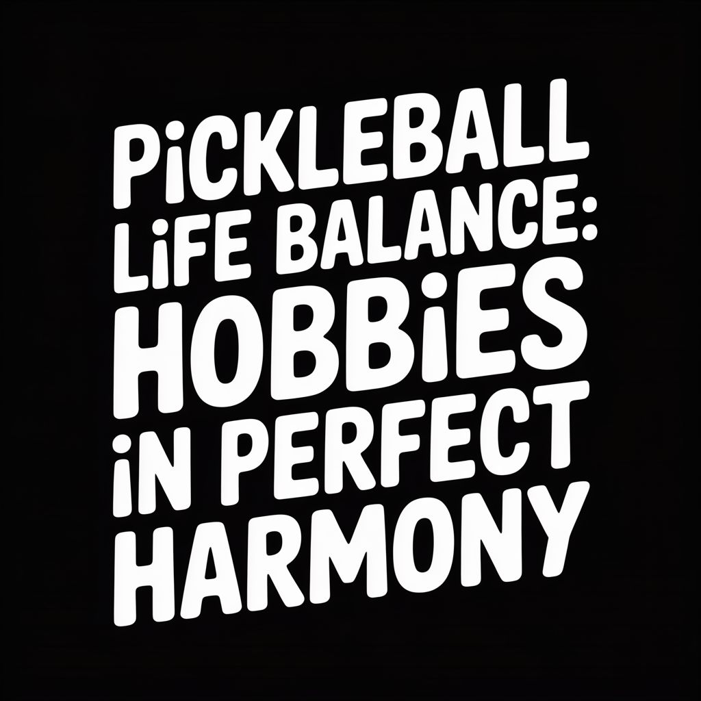 Pickleball Life Balance: Hobbies in Perfect Harmony