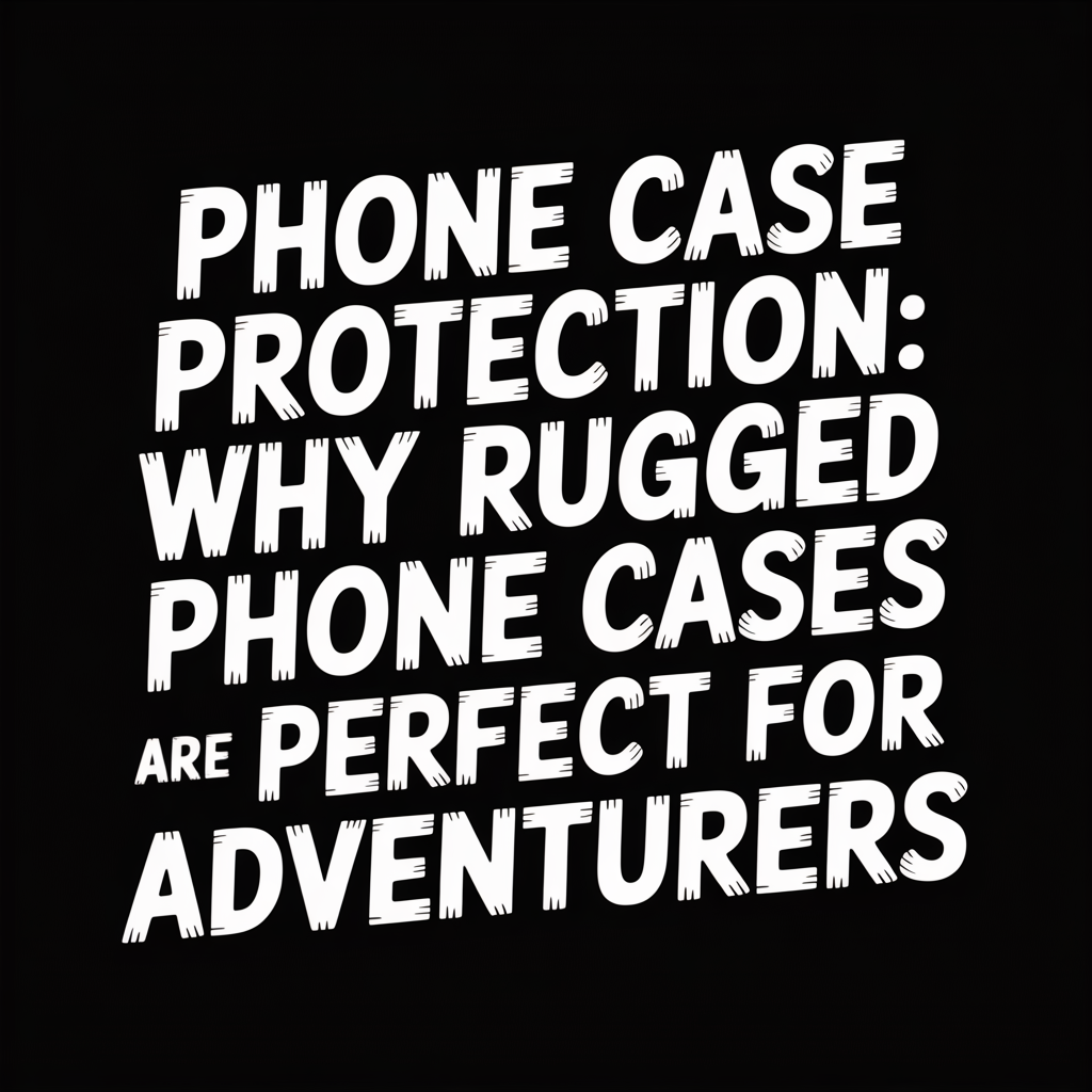 Phone Case Protection: Why Rugged Phone Cases Are Perfect for Adventurers in a stylish typographic design.