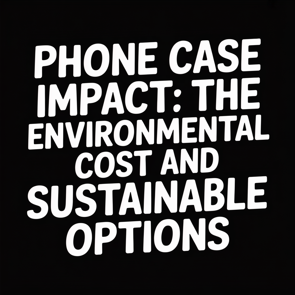 Image showing title 'Phone Case Impact: The Environmental Cost and Sustainable Options' emphasizing phone case sustainability.