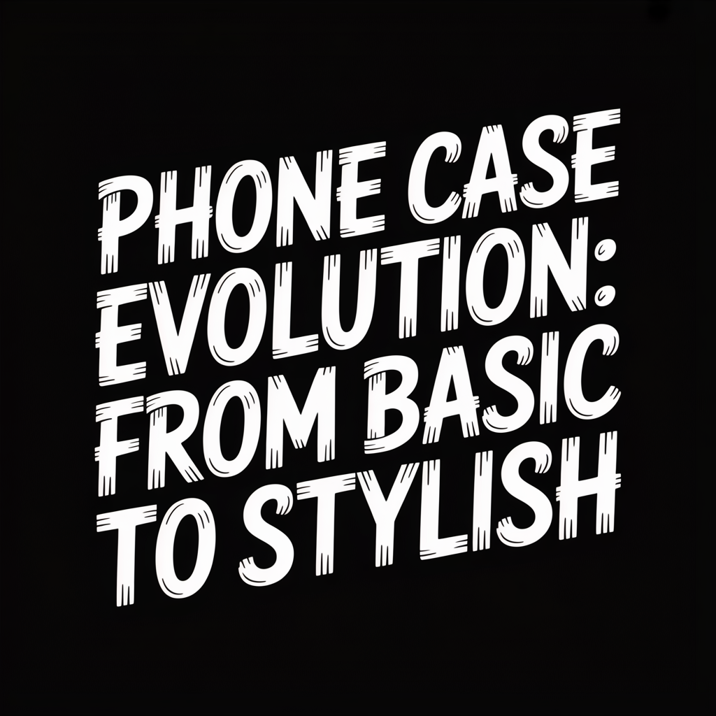 Phone Case evolution graphic showcasing transition from basic designs to stylish options.