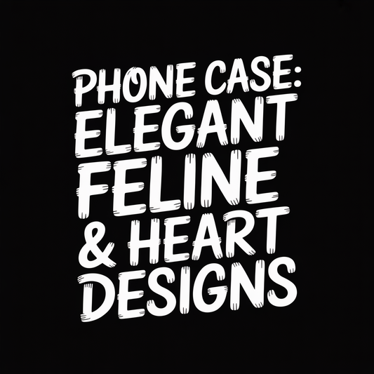 Phone Case: Elegant Feline & Heart Designs