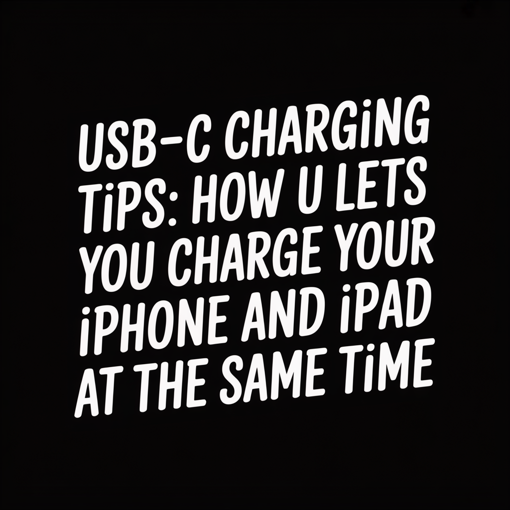 USB-C charging tips for simultaneously charging an iPhone and iPad using the latest technology.