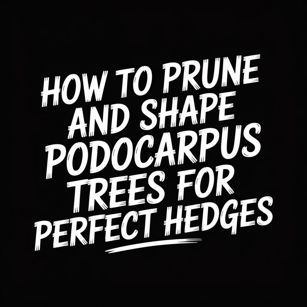 Text showing how to prune and shape Podocarpus trees for perfect hedges.