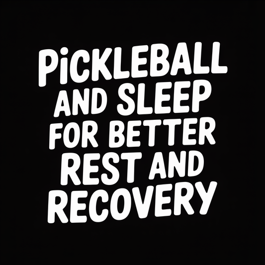 Pickleball and Sleep for Better Rest and Recovery
