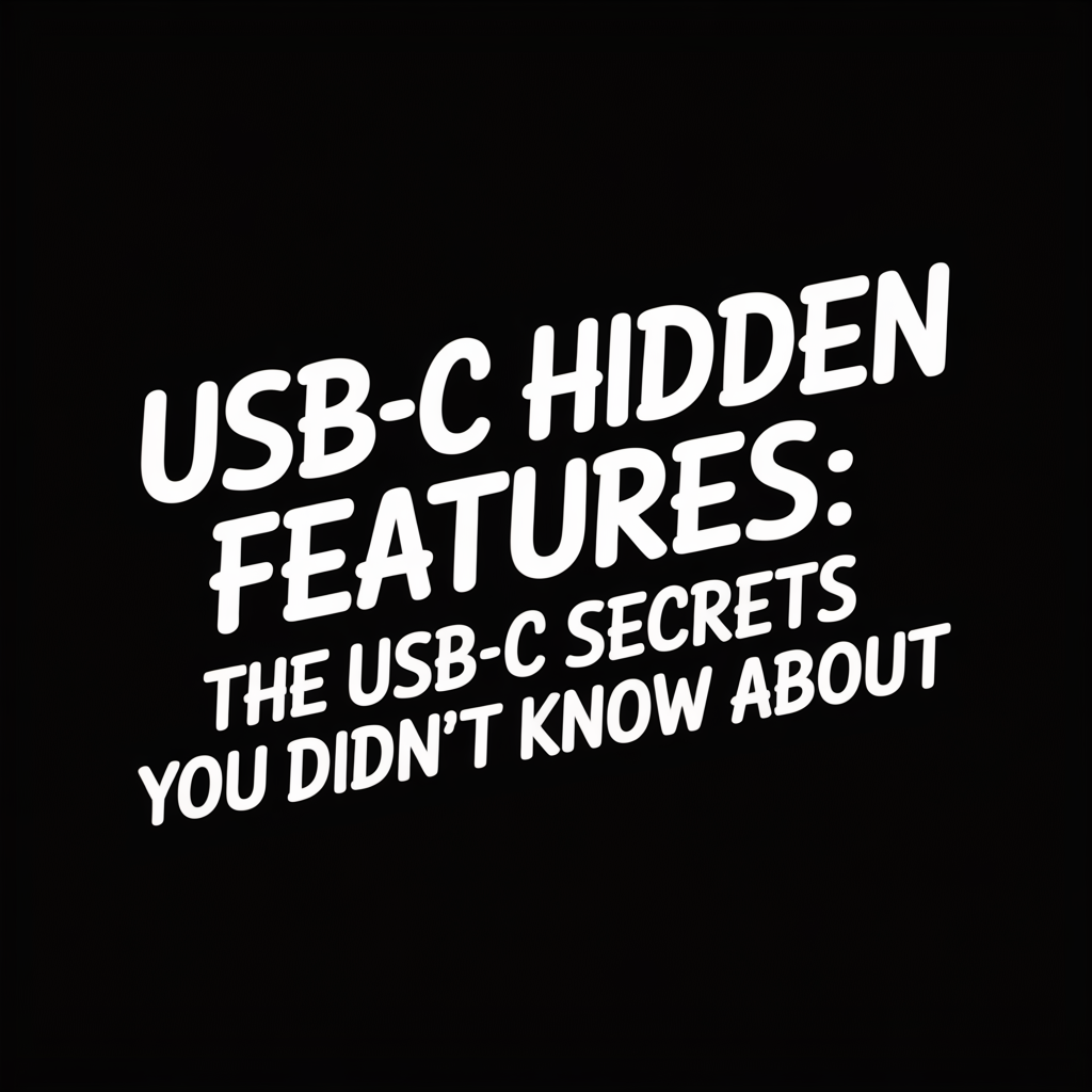 USB-C hidden features text showcasing USB-C secrets you didn’t know about on a black background.