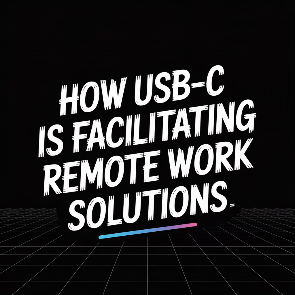 Text graphic on how USB-C is facilitating remote work solutions against a black background.