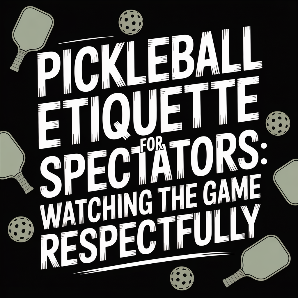 Graphic text about pickleball etiquette for spectators watching the game respectfully.