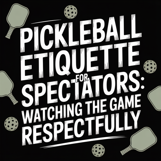 Graphic text about pickleball etiquette for spectators watching the game respectfully.