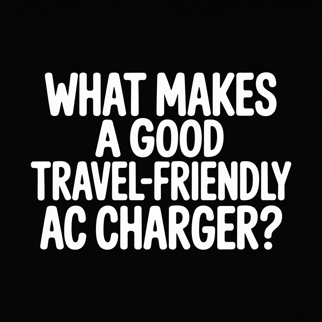 Text image asking what makes a good travel-friendly AC Charger?