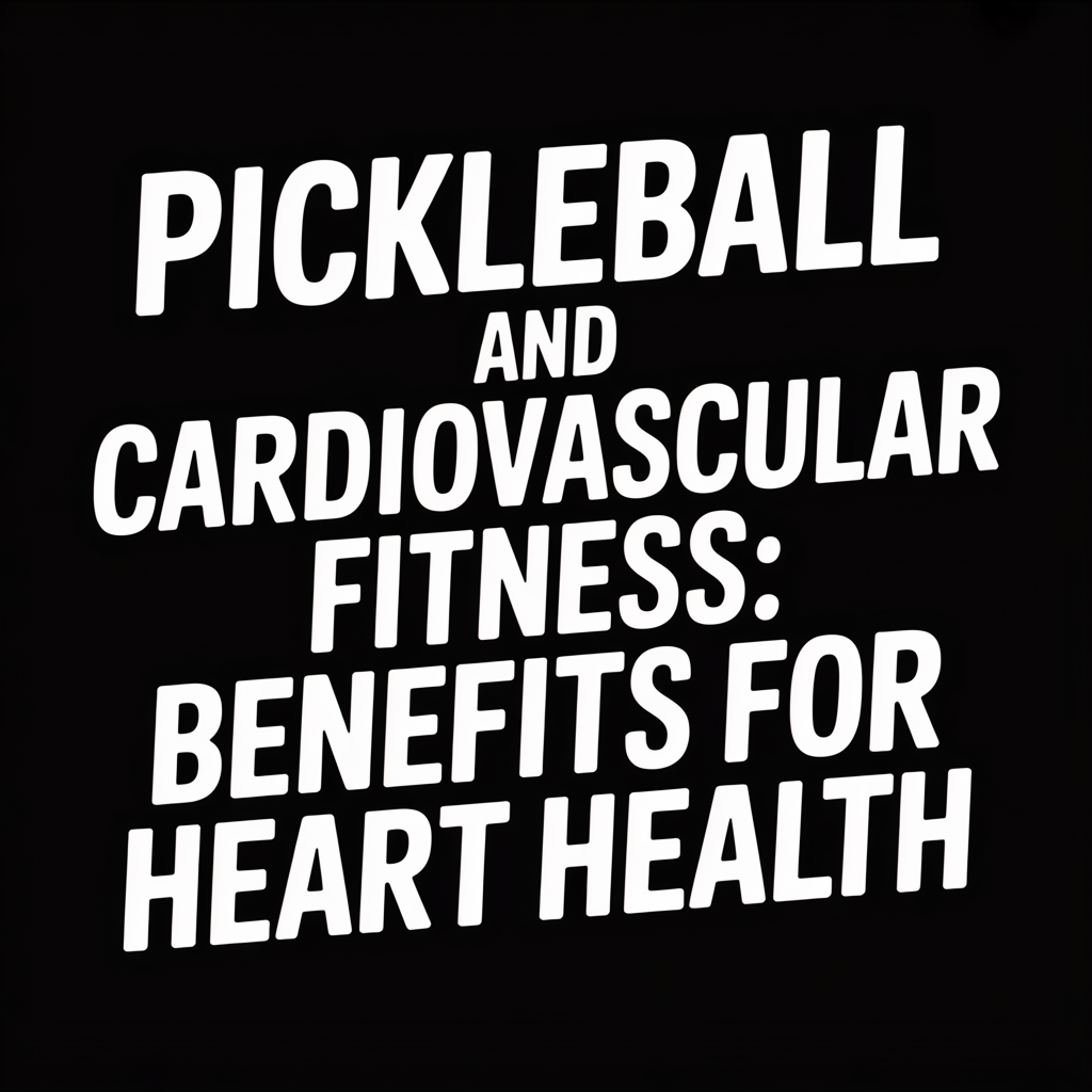 Text showing 'PICKLEBALL and CARDIOVASCULAR FITNESS: Benefits for Heart Health' on a black background.
