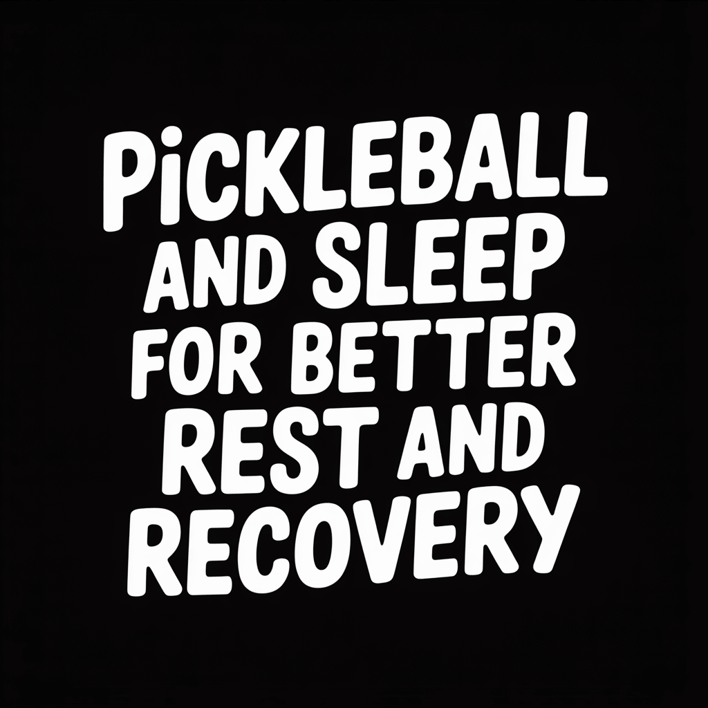 Pickleball and sleep for better rest and recovery text on black background