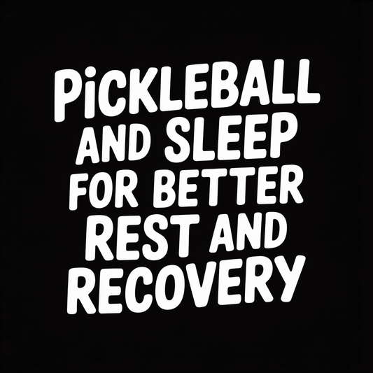 Pickleball and sleep for better rest and recovery text on black background