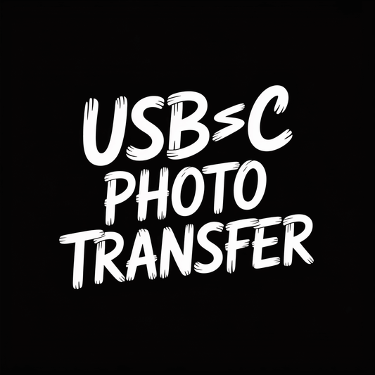 Text graphic highlighting USB-C Photo Transfer for iPhone to iPad
