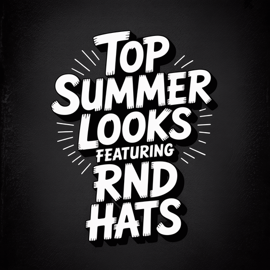 Text graphic promoting top summer looks with RND hats for pickleball enthusiasts.