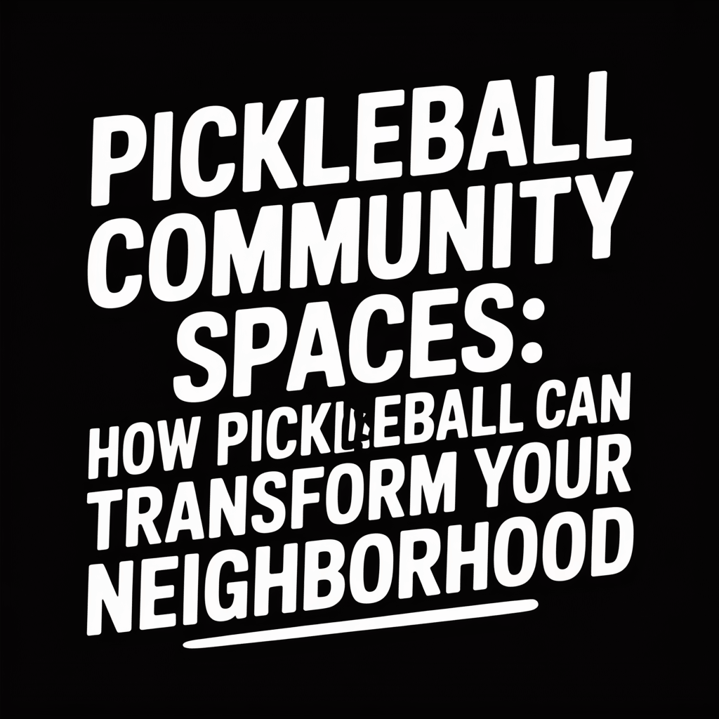 Pickleball community spaces showcasing how Pickleball can transform your neighborhood and foster community engagement.