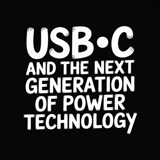USB‑C and the Next Generation of Power Technology text on a black background