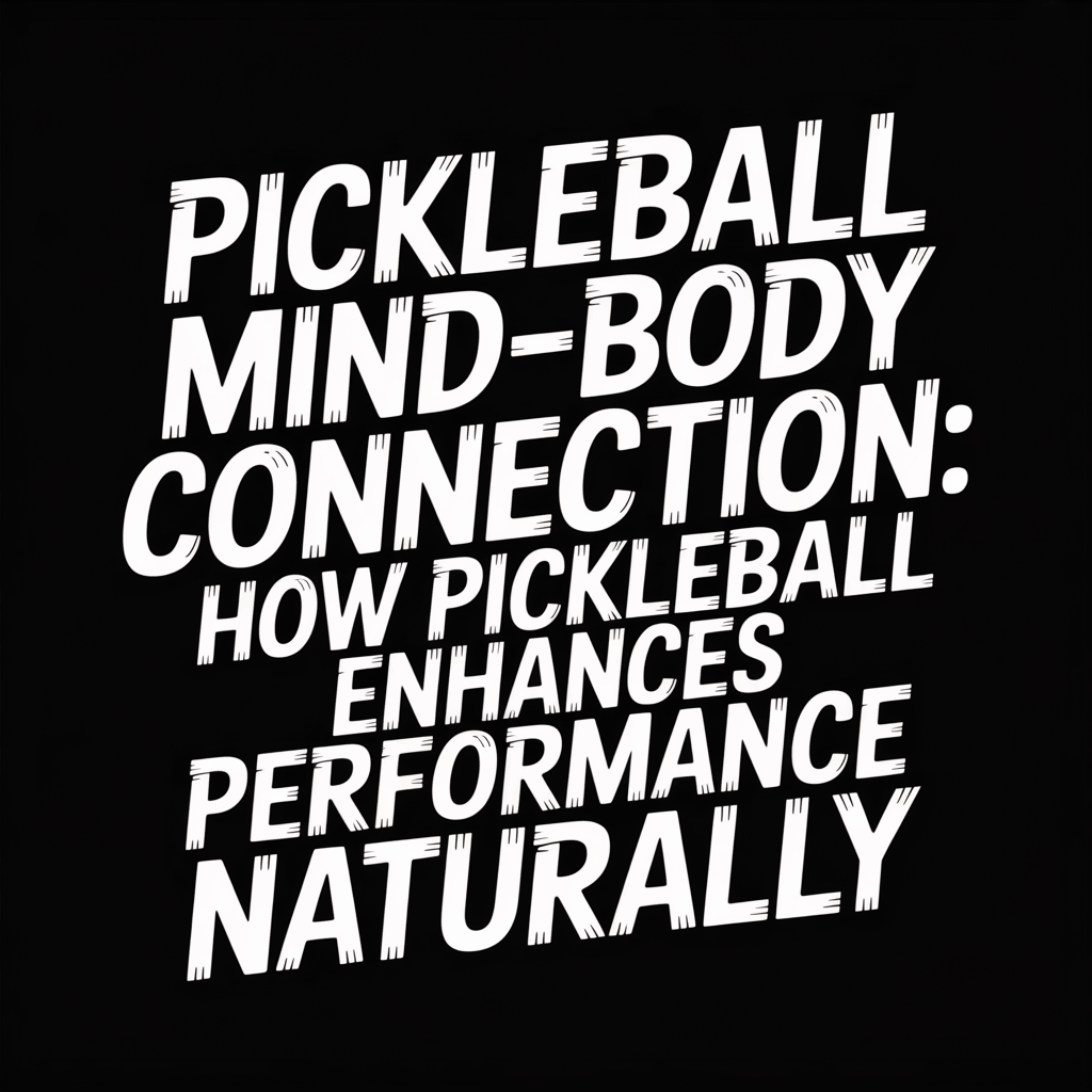 Text graphic on Pickleball and mind-body connection enhancing performance naturally.